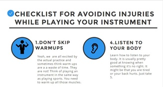 6 Tips to avoid injuries while playing your instrument